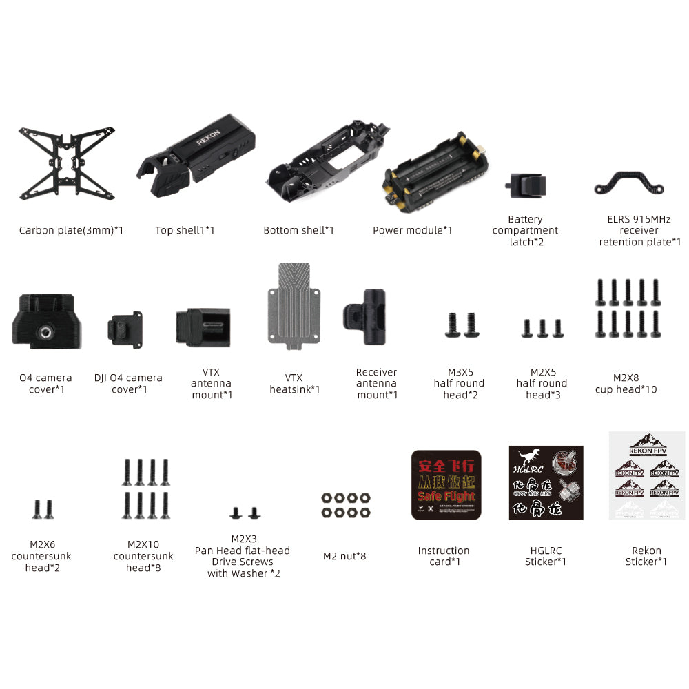HGLRC Rekon35 V2 FPV Frame Kit - đánh giá và giá Drone Kit Long Range