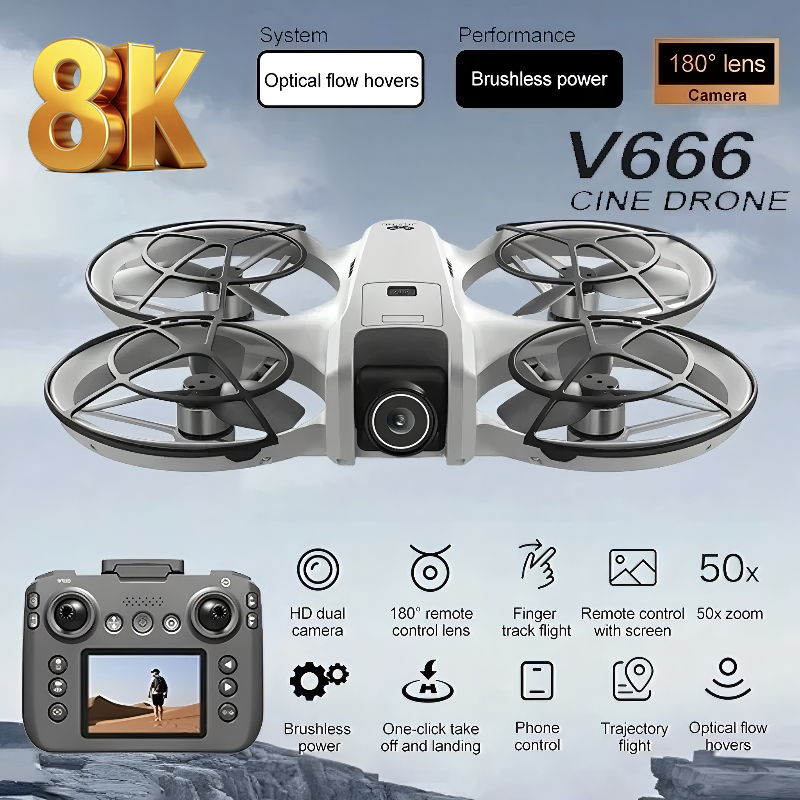 New V666 Mini Drone 4K Profess - đánh giá và giá Drone Kit Tricopter