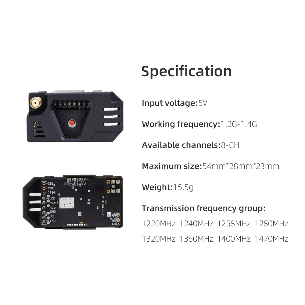 HGLRC 1.2G VRX Receiver Kit 8C - đánh giá và giá Drone Kit Long Range
