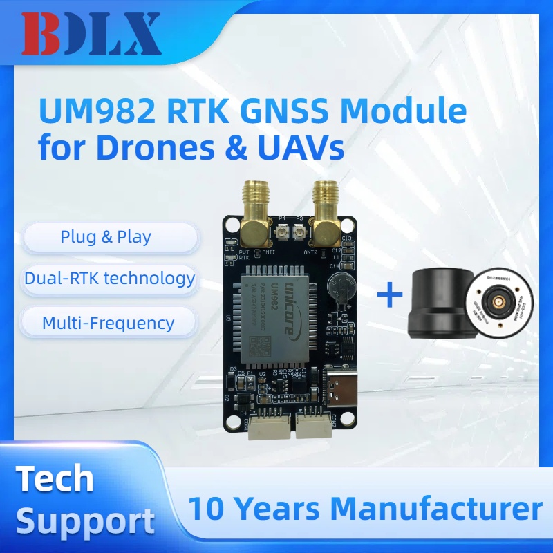 UM982 Dual Antenna RTK GNSS Mo - đánh giá và giá Drone Kit Hexacopter